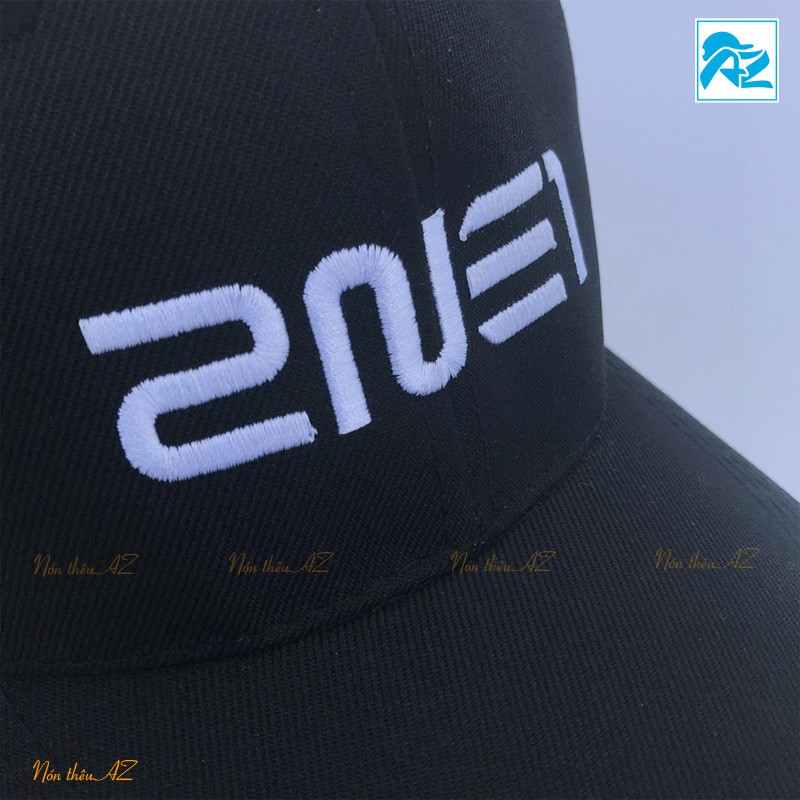 Nón kết màu đen thêu logo 2NE1 - Mũ Lưỡi Trai MT232