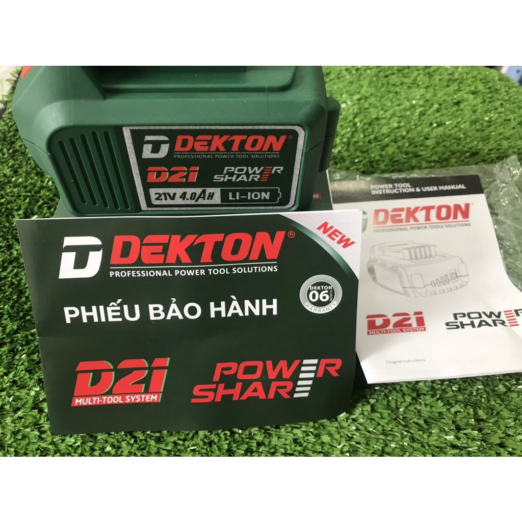 Pin Sạc Dekton 21V 2AH-3AH-4Ah. Dùng cho máy Dekton và những máy trên thị trường chạy chân MKT. BH 6 Tháng