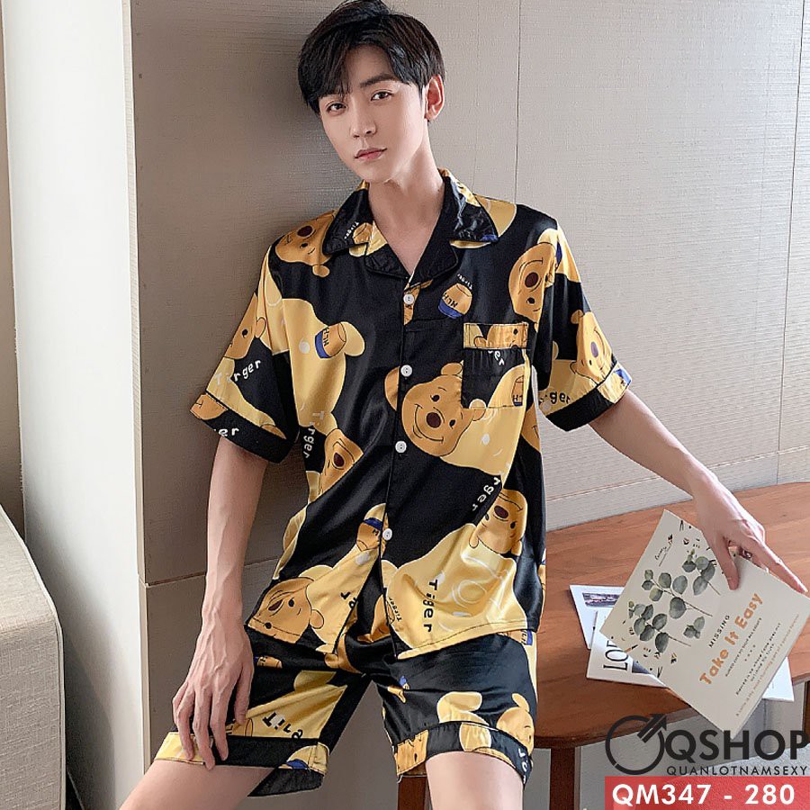 BỘ ĐỒ PIJAMA NGẮN TAY NAM QSHOP QM347