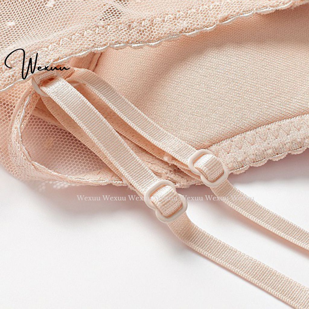 Áo bra nữ chữ U hở lưng 2 dây Wexuu Design thiết kế mút mỏng không gọng phối ren quyến rũ - AV16