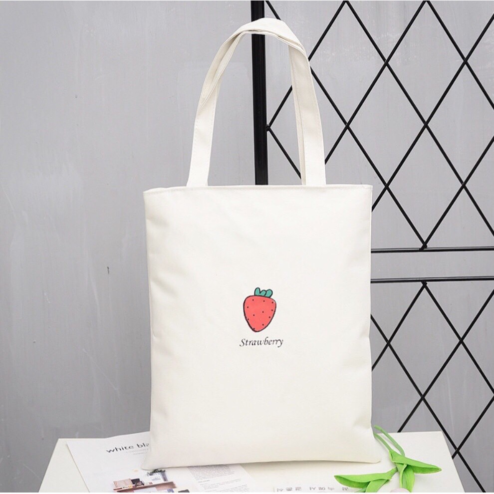 [HOT NHẤT SHOPEE] Túi tote đeo chéo vải đựng đồ canvas Hàn Quốc cao cấp có khoá miệng nhiều mẫu hot