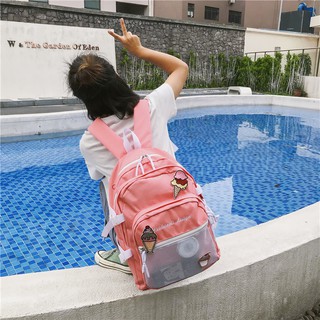 Balo Ulzzang Pink 2018