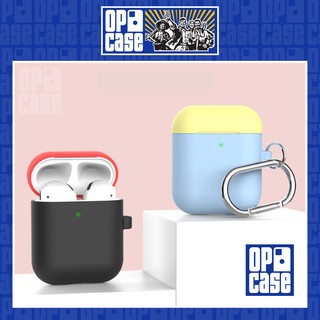 Vỏ bảo vệ tai nghe không dây 1/2 silicon chống sốc màu pastel op case