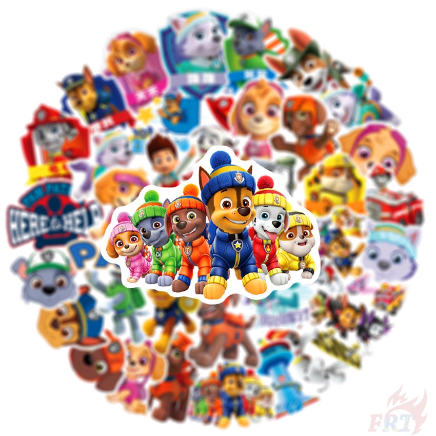 ❉ Miếng Dán Tuần Tra Chân Series 05 ❉ Bộ 50 Miếng Dán Trang Trí Laptop/ Ván Trượt/ Vali Họa Tiết Hoạt Hình Dễ Thương DIY