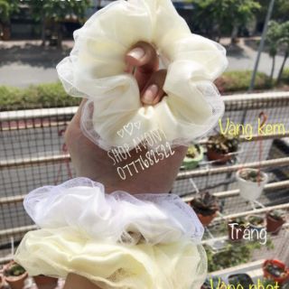 𝐒𝐂𝐑𝐔𝐍𝐂𝐇𝐈𝐄𝐒 - tóc đẹp , tay xinh - Bride cột tóc 2 lớp phồng