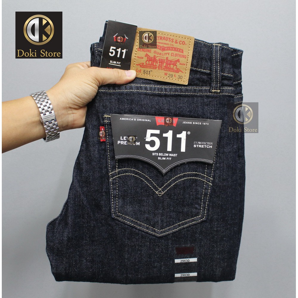 Quần Jean Nam Cao Cấp Màu Đen Tiêu, Quần Bò Nam Chất Vải Co Giãn Thoải Mái, DOKI DT-01