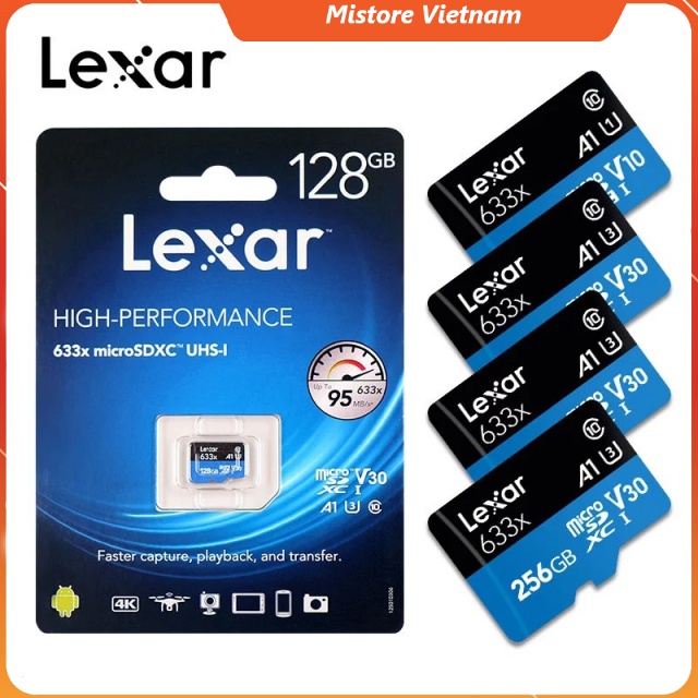 Thẻ nhớ MicroSD Lexar A1 Class10 U1 - U3 633x 95MB - Hàng CHÍNH HÃNG