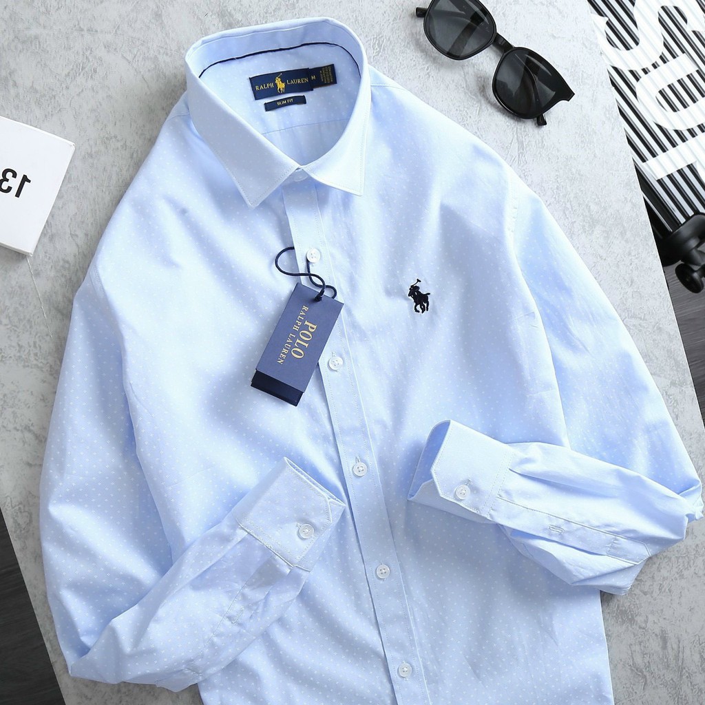 [Cotton lụa] Áo sơ mi nam tay dài Polo Ralph Lauren Shirts Sơ Vin vnxk Mỹ xịn 11 họa tiết nổi | BigBuy360 - bigbuy360.vn