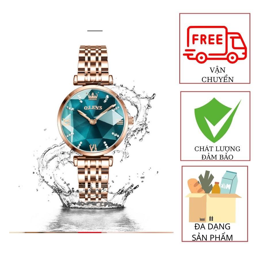 Đồng hồ nữ Olevs mặt kính thạch anh đường kính 32mm,dây đeo thép không gỉ chắc chắn thoải mái,chống thấm nước