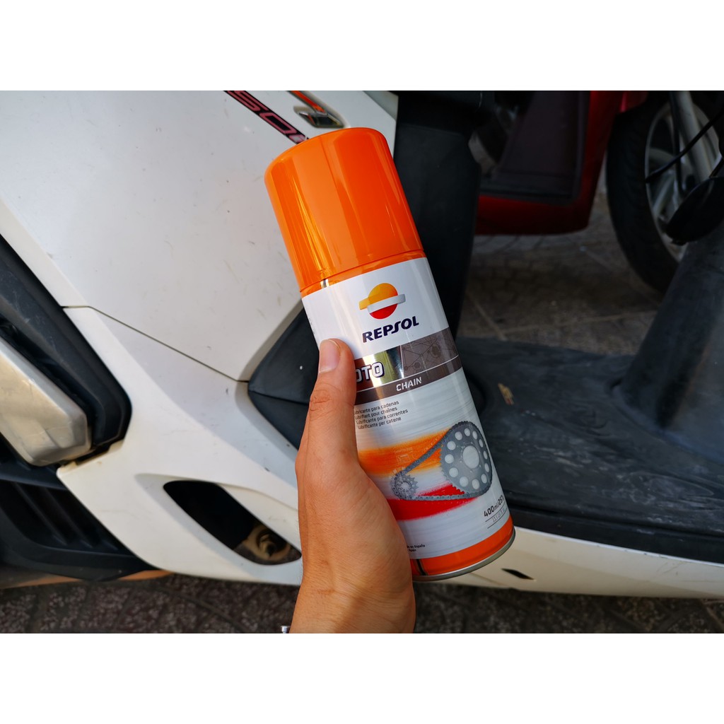 Chai Xịt Dưỡng Sên Rep sol Moto Chain Lube 400ml