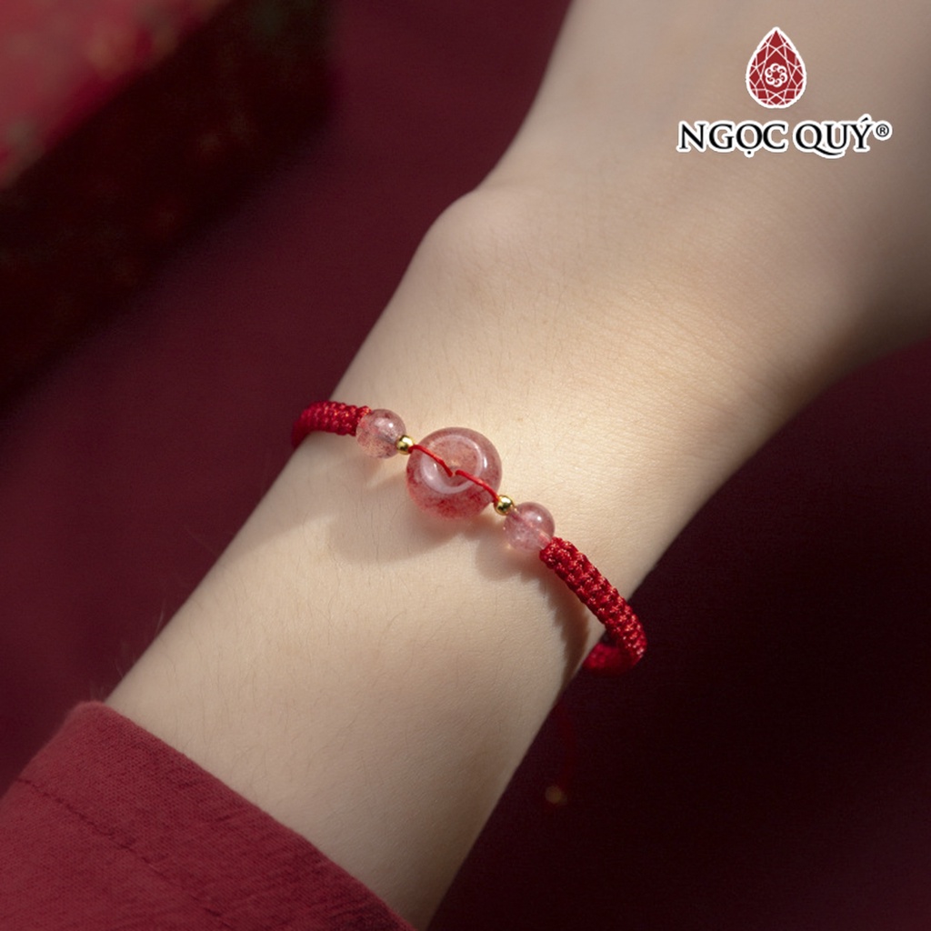 Vòng thắt dây đỏ đồng điếu TA dâu - Ngọc Quý Gemstones