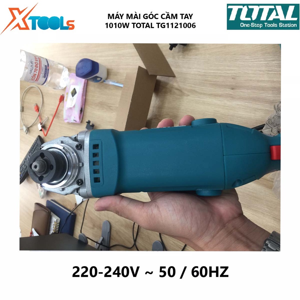 Máy mài cầm tay tốc TOTAL TG1121006 Máy cắt kim loại công suất 1010W, bền, hiệu suất cao, tay cầm bóp tiện lợi