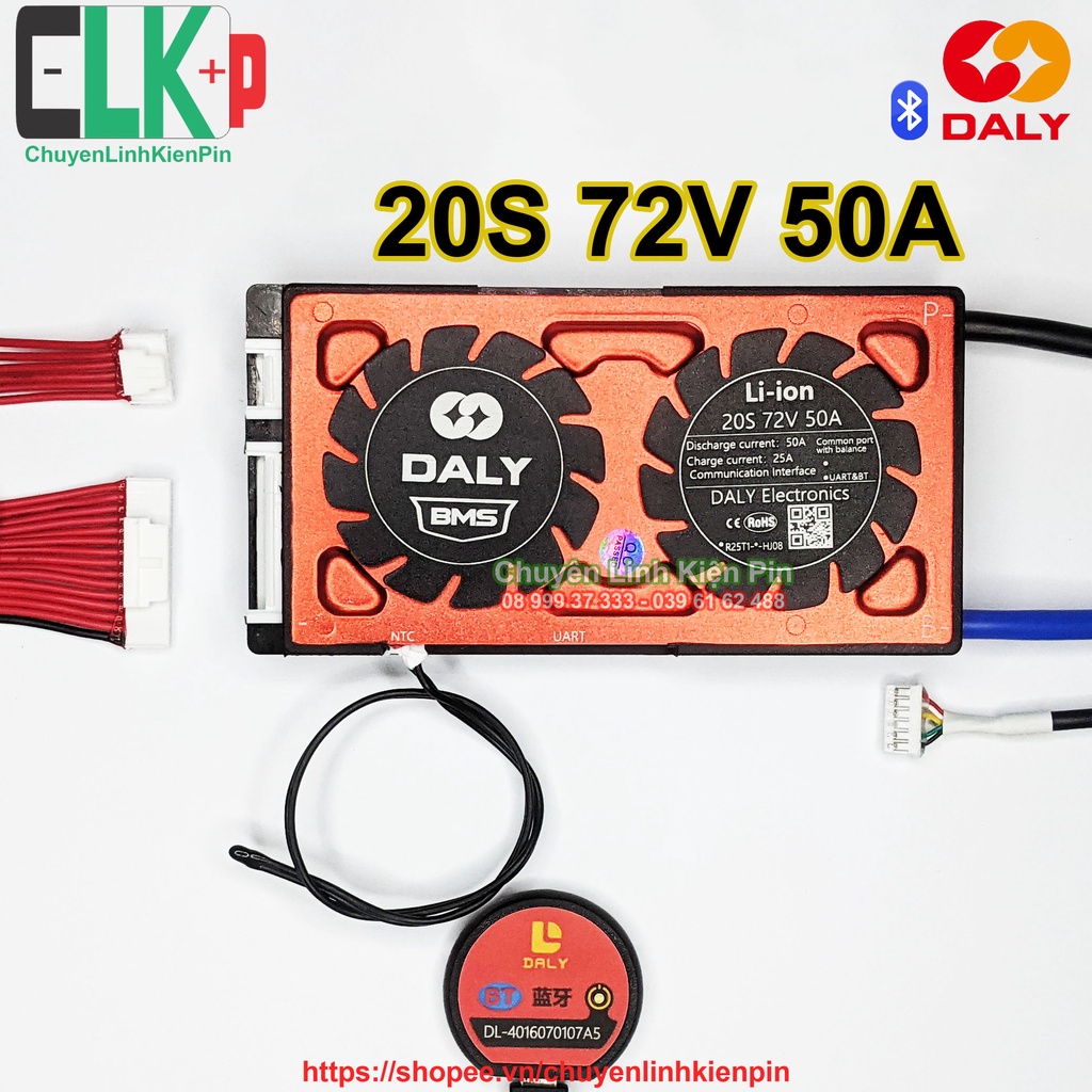 Mạch cân bằng &amp; bảo vệ pin Daly 20S 72V 50A dùng cho khối pin 3.7V LION ( CLKP _ 354 )