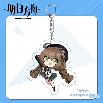 (Mica trong acrylic) Móc khóa Arknights viền xanh quà tặng xinh xắn dễ thương in hình anime chibi nhiều mẫu M02