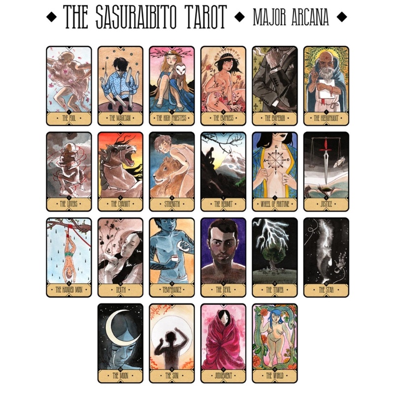 Bộ Bài Tarot The Sasuraibito Dành Cho Người Mới Bắt Đầu