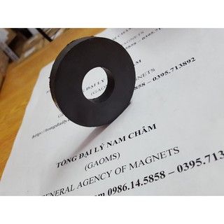 Nam châm Ferrite 60x15mm lỗ 32mm
