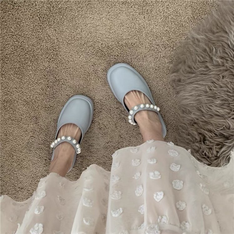 [ Mã 66CBSALE giảm 30K đơn 200K] Giày Đế Bằng Đính Ngọc Trai Xinh Xắn Dành Cho Nữ | BigBuy360 - bigbuy360.vn