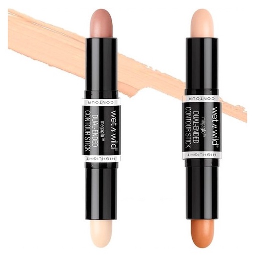 Bút Tạo Khối & Highlight 2 Đầu Wet N Wild Megaglo Dual-Ended Contour Stick  - Unbox