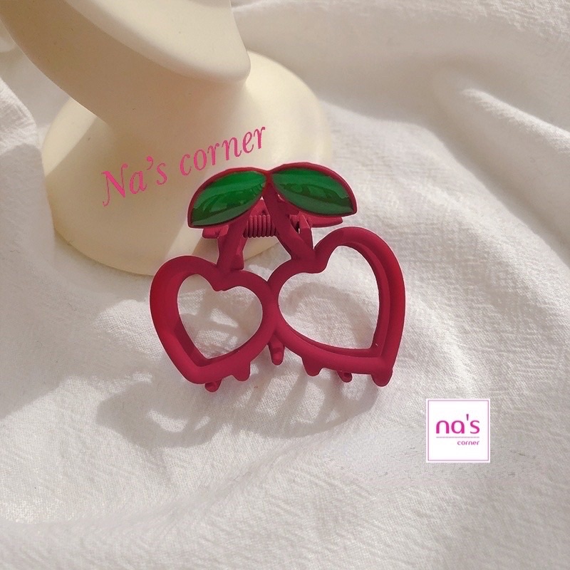 Gấp tóc gắp gấu nâu mèo kitty cherry đỏ kim loại bền