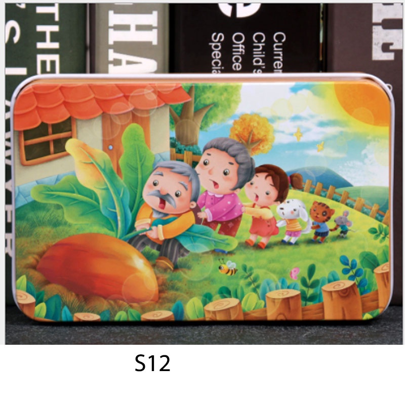 Hộp sắt xếp hình 60 miếng dành cho bé gái - tranh ghép 60 miếng