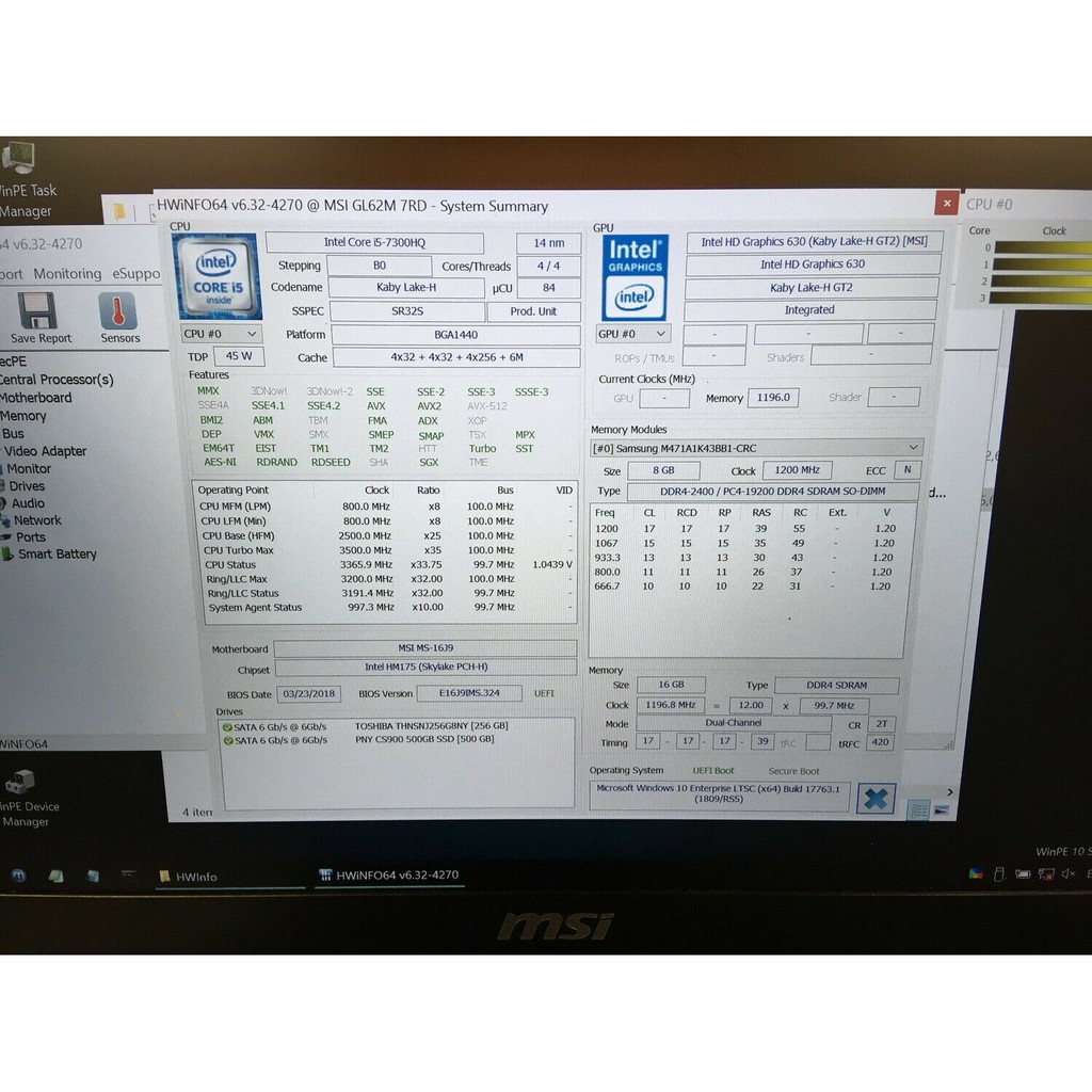 Main MSI GL62M 7RD MS-16J91 i5-7300HQ NVIDIA GTX 1050 | BigBuy360 - bigbuy360.vn