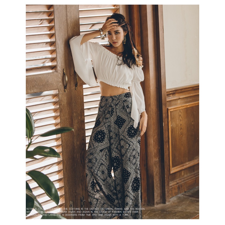 ÁO BOHO BOHEMIAN CROPTOP TAY LOE