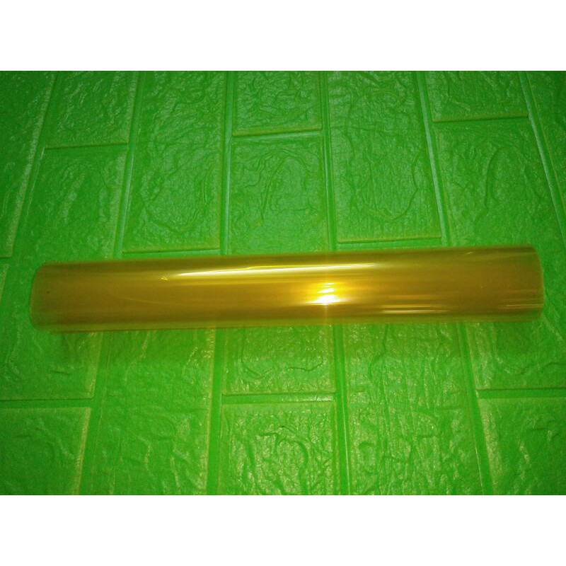 Bộ tem dán đèn xe màu vàng ngang 30 cm dài 1 mét