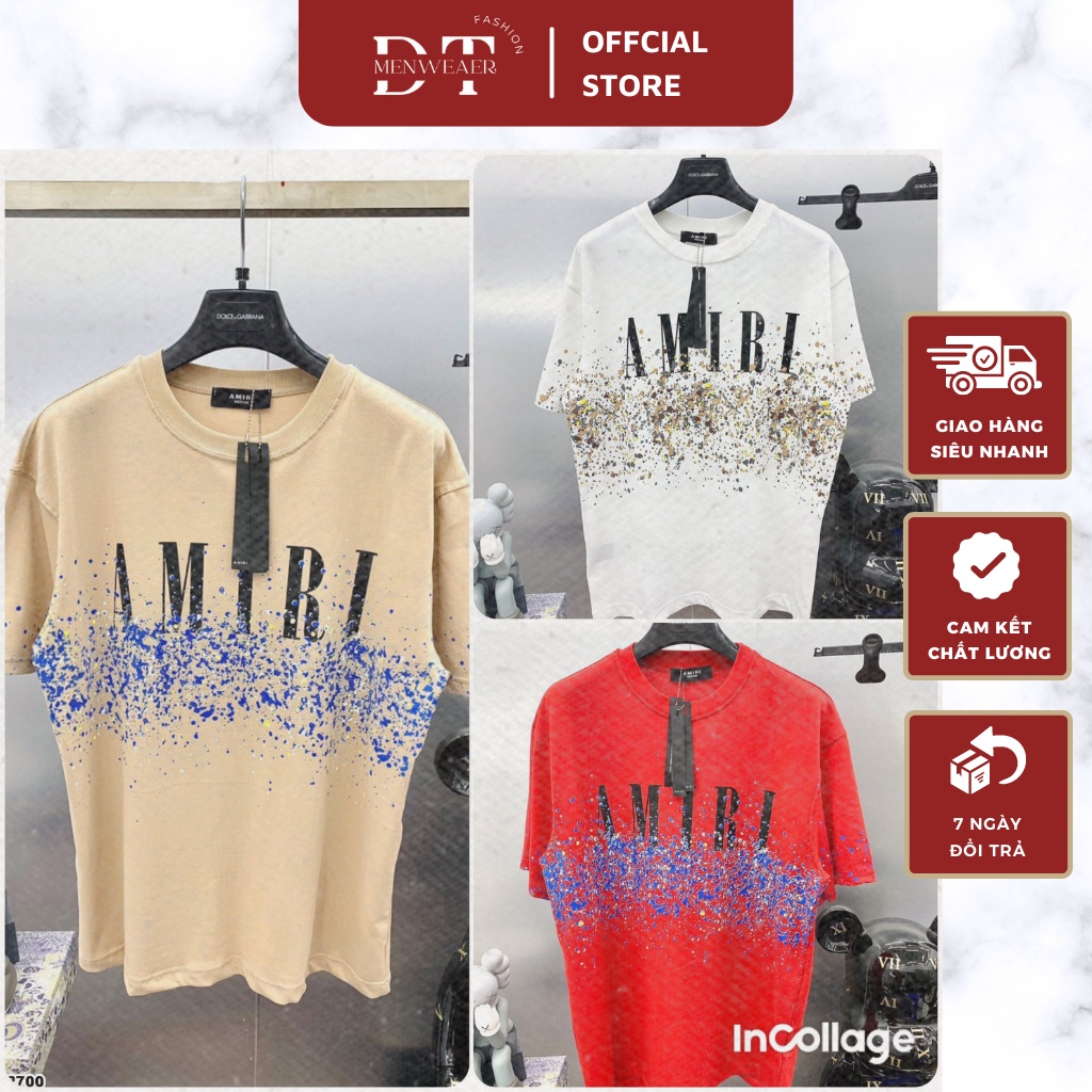 Áo Phông Nam Amiri Vẩy Sơn Spf - Áo Thun Nam Amiri Cực Chất, Chất Liệu Cotton Cao Cấp