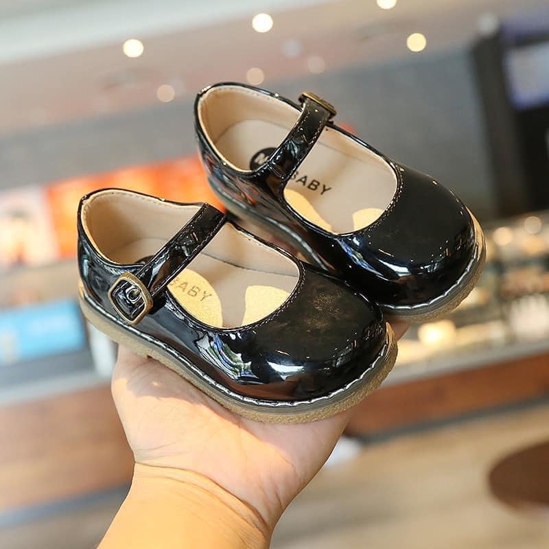 Giầy bup bê đỏ - đen bé 02.0712