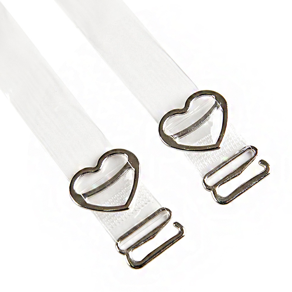 Dây Áo Ngực Trong Suốt Cài Nút Điều Chỉnh Được Khóa Thép Vô Hình Họa Tiết Trái Tim / Quả Đào