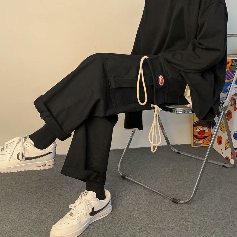 Quần Kaki Dài Ống Rộng Phối Túi Hộp Lớn Cá Tính Cho Nam | BigBuy360 - bigbuy360.vn