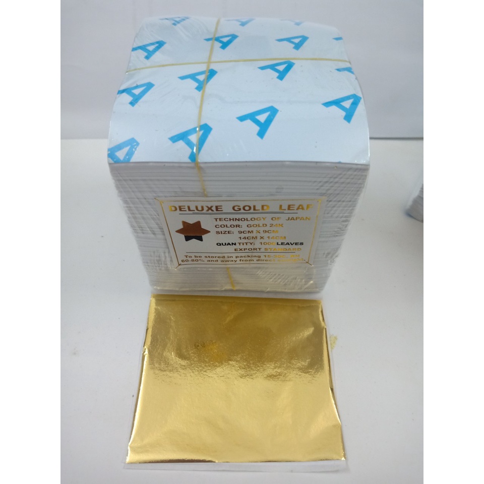Lá vàng Nhật 9*9cm (Hộp 1000 lá)