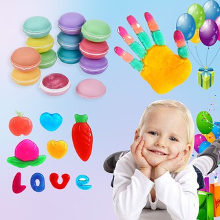 12Pcs Colorful Macaroon Soft Slime Scented Stress Relief Jelly Toy Hand Gum Toy