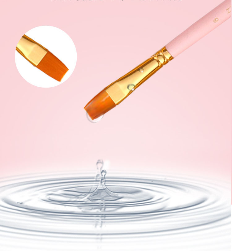 Artist Nylon Paint Brush 10 pcs Professional Watercolor Acrylic Wooden Handle Painting Brushes Art Stationery