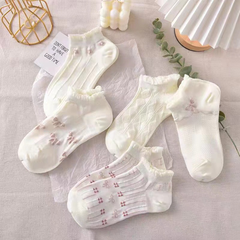 Vớ Cổ Thấp Mỏng Phong Cách Nhật Bản Thời Trang Xuân Hè Cho Nữ