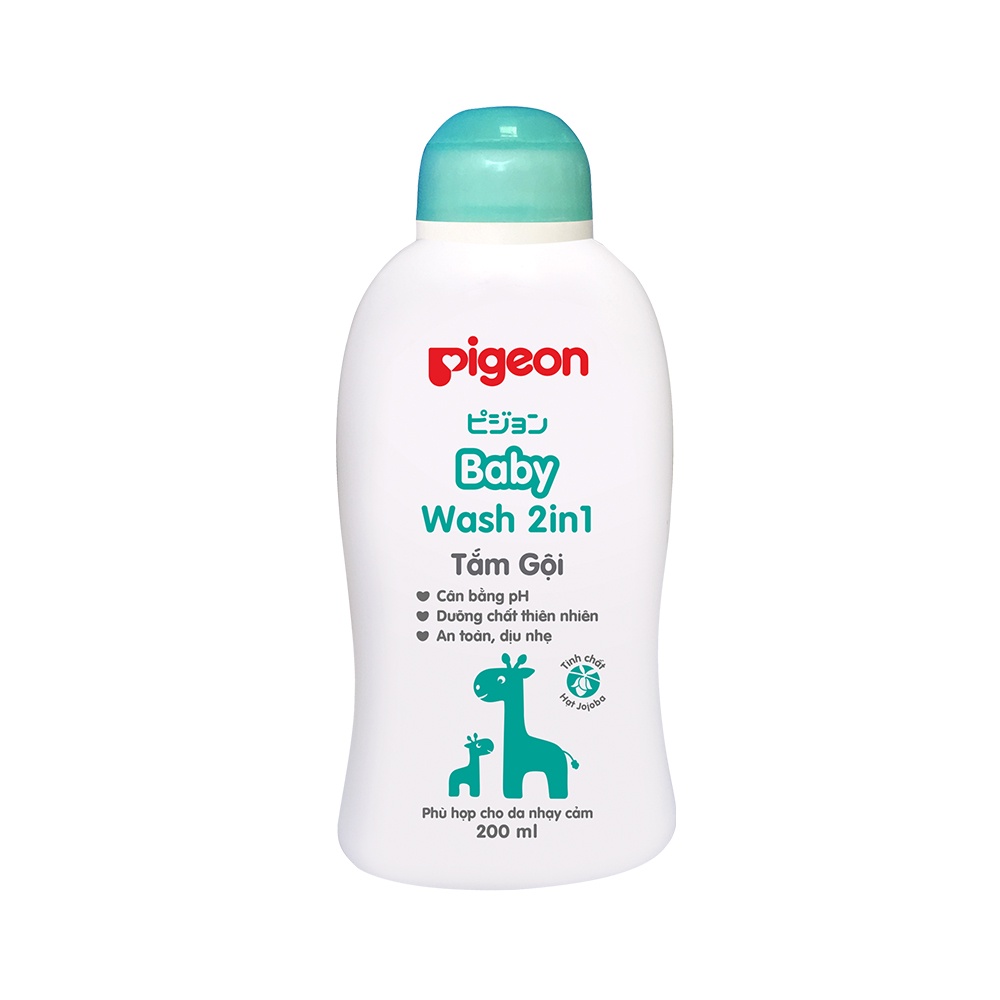 Sữa tắm gội dịu nhẹ Pigeon 200ml 2in1 Cho Bé-[FREE SHIP] TỪ ĐƠN 50K