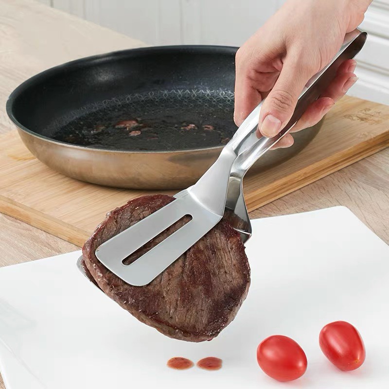Kẹp Gắp Đồ Ăn, Kẹp Gắp Nóng Chiên Cá, Thịt Nướng Bằng INOX Cao Cấp An Toàn, Tiện Dụng.Đậu Đậu-GDTM