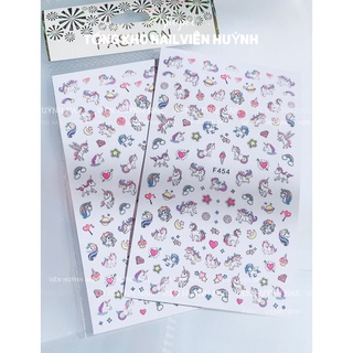 sticker chuột mickey , bò sữa nail, hình dán móng mẫu mới