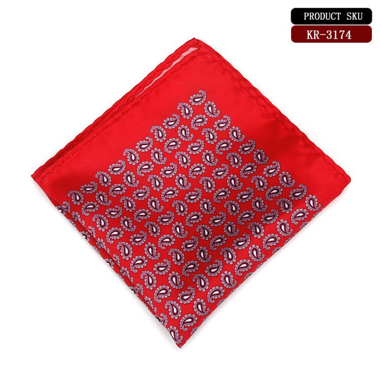 Khăn cài áo vest cho nam _Pocket square hình móc số 9