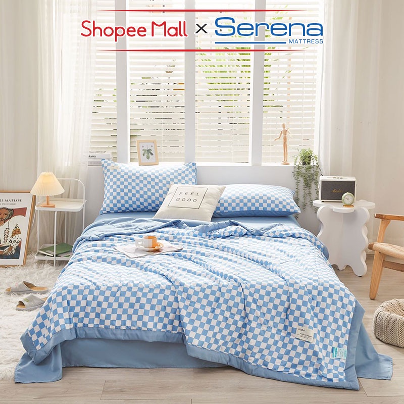 Bộ Vỏ Chăn Ga Gối 5 Món Cotton Tici SERENA Chính Hãng Set Chăn Grap Ra Gối Nệm Đệm Trần Bông Trải Giường Cao Cấp