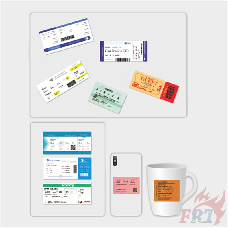 ❉ Airlines Flight Series 02 - Airline Company Tickets Air Boarding Pass Tickets Stickers ❉ 55Pcs/Set Waterproof DIY Mixed Doodle Decals Stickers