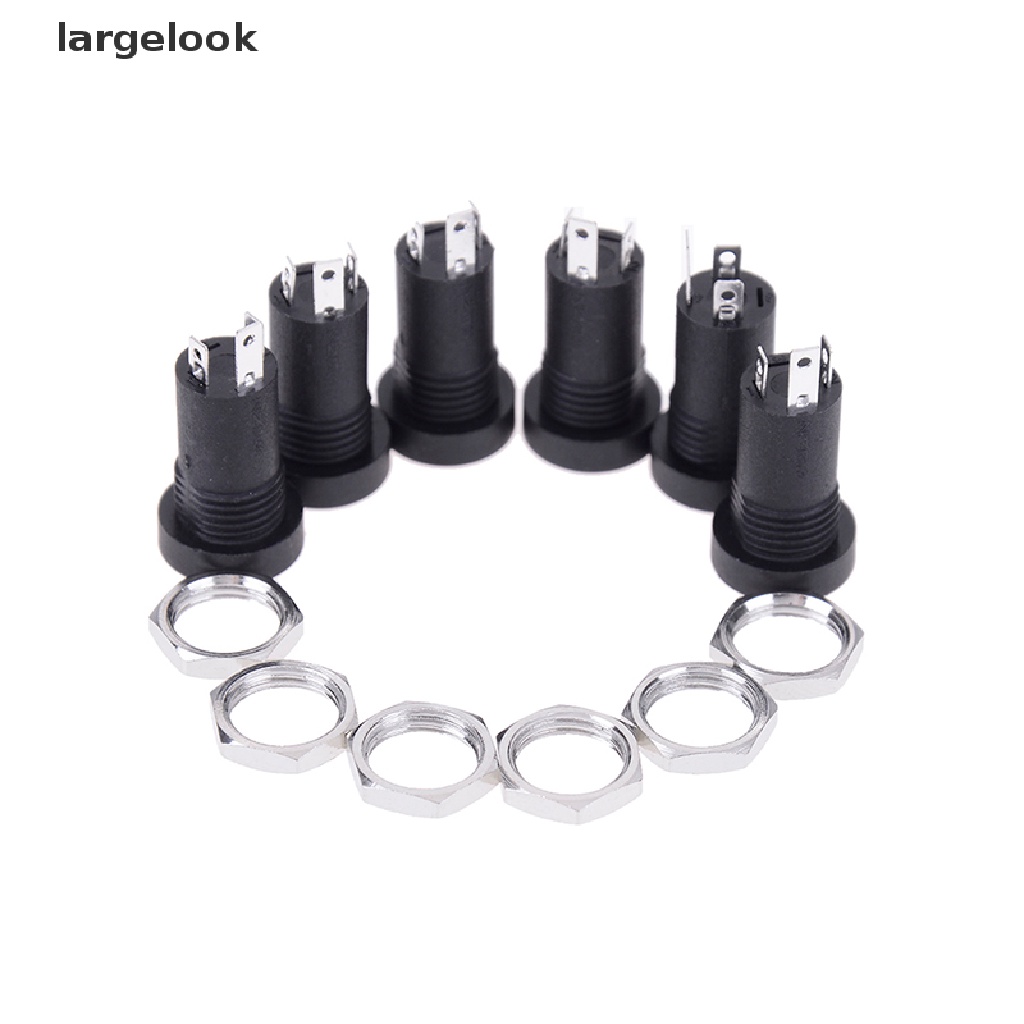 Bộ 2 Đầu Cắm Âm Thanh 3.5MM 3 Cực Màu Đen Kèm Đai Ốc ♨Hot