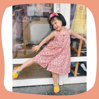 Váy thô hai dây hoa nhí hàng thiết kế siêu đẹp cho bé gái size 2-6y