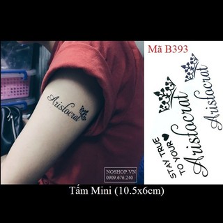 Xăm dán Tattoo chữ B393