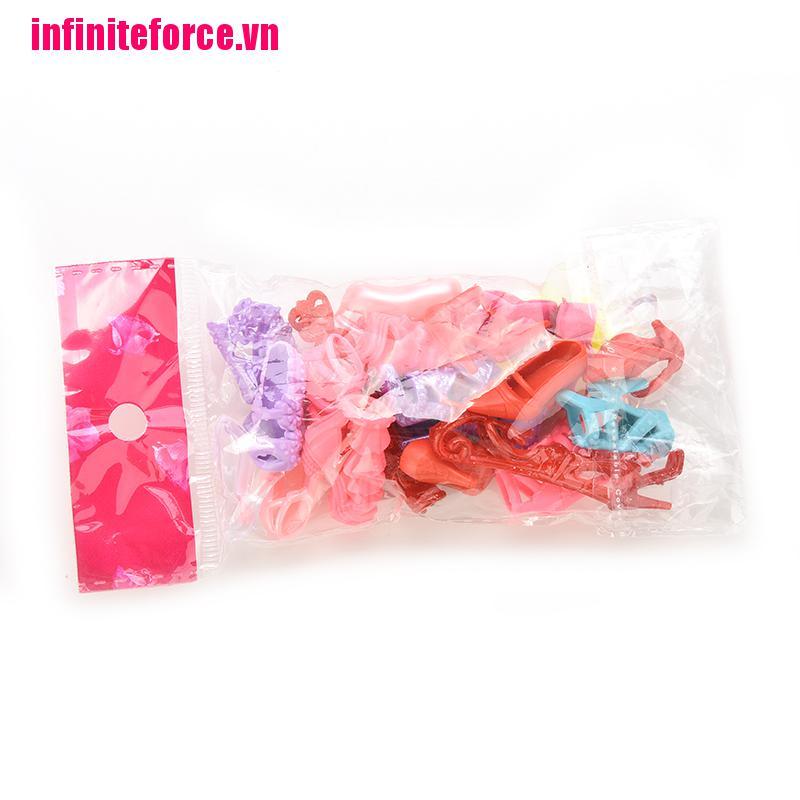 Vn Set 12 Đôi Giày Múa Ballet Nhiều Kiểu Dáng Cho Búp Bê Barbie