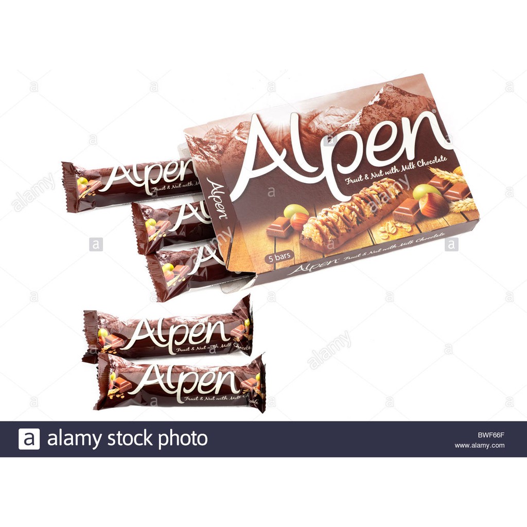 Thanh ngũ cốc trái cây đủ 3 loại Alpen NK Anh 95g 5 thanh - ÂU CHÂU SHOP