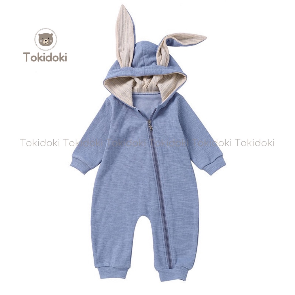 Bộ thỏ cotton có mũ trùm đầu cho bé