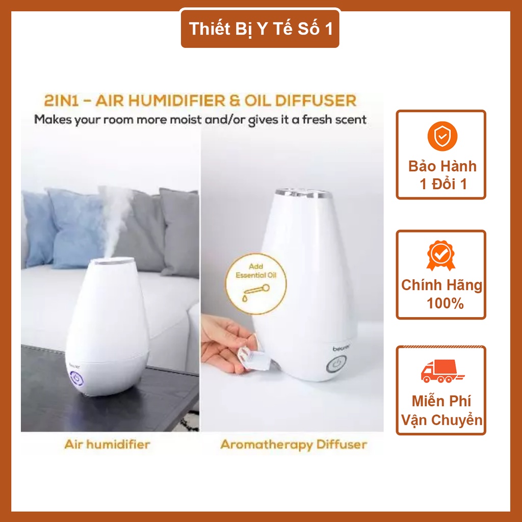 [Chính hãng] Máy phun tạo độ ẩm không khí Beurer LB37 White - phòng 20m vuông