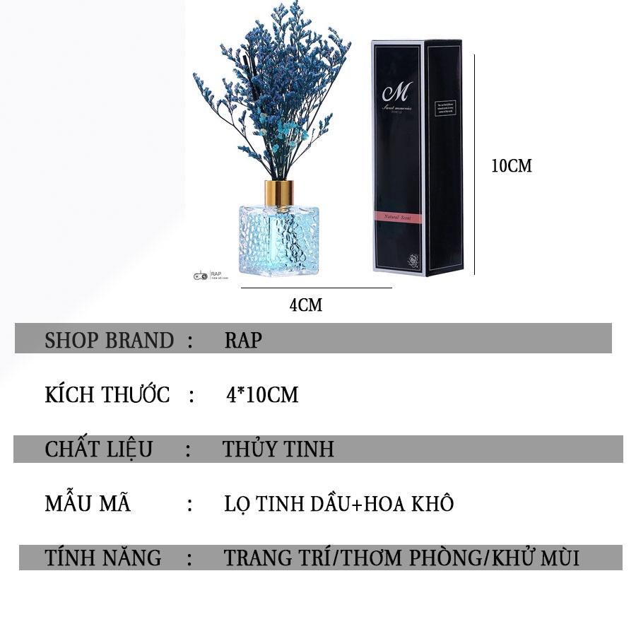 Tinh dầu thơm nhiều mùi hương đa dạng tự khuếch tán thanh lọc khử mùi không khí lưu hương lâu dung tích 80 ml Ráp
