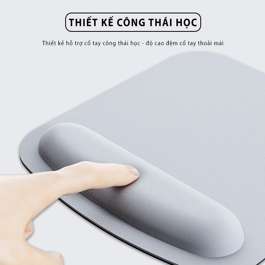 Miếng lót chuột có đệm cổ tay SIDOTECH PD801 bàn di pad chuột mềm mại công thái học cho game thủ văn phòng streamer